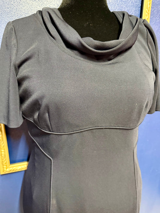 Antonio Melani Navy Cowl Neck Dress