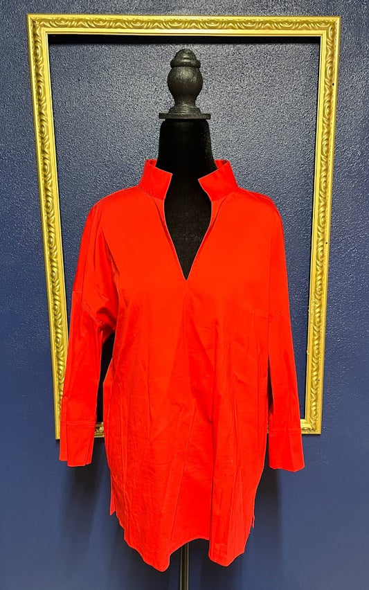 Lafayette 148 Red Hawkins Blouse