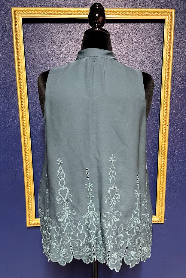 Love Johnny Was Silk Embroidered Top