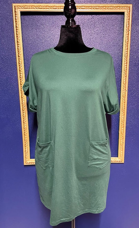 Shein Green T-Shirt Dress
