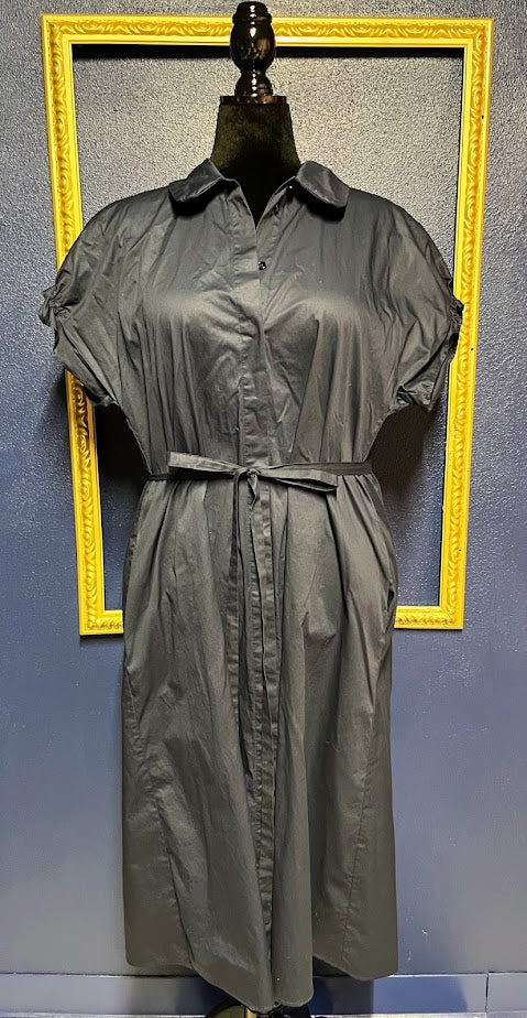 MeimeiJ Navy Button Down Dress