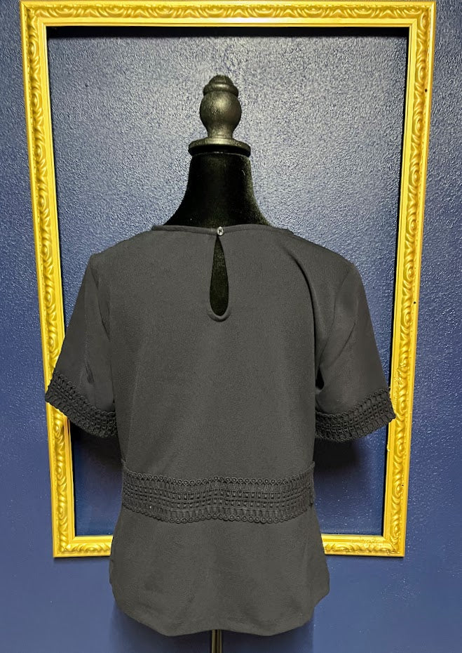 Ann Taylor Navy Detailed Blouse