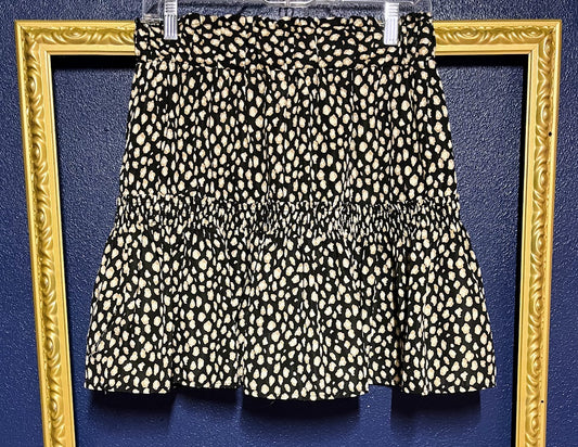 Glam Black Leopard Skirt