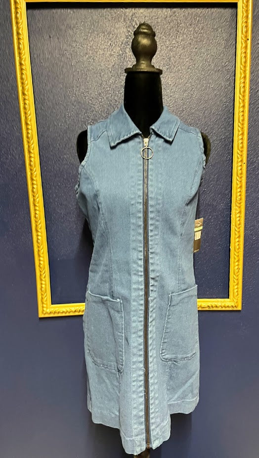 Sharagano Denim Zip Dress