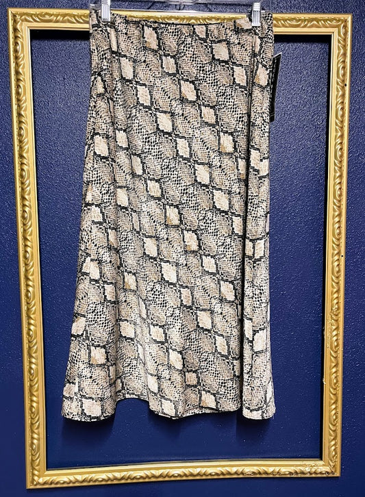 Coco Bianco Snakeskin Print Midi Skirt