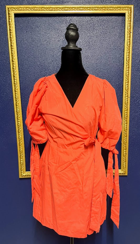 Favlux Coral Wrap Dress