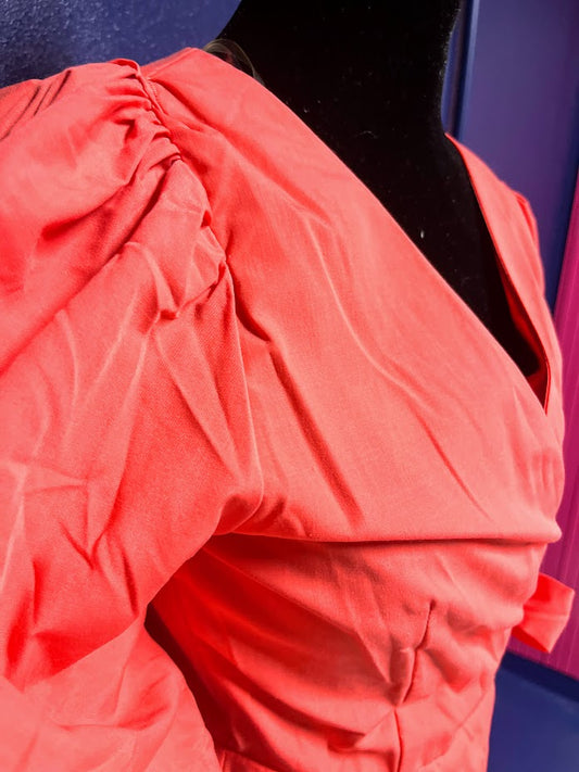 Favlux Coral Wrap Dress