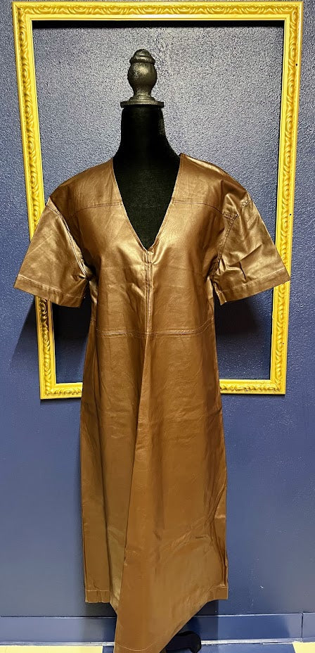 Prologue Thin Brown Pleather Dress