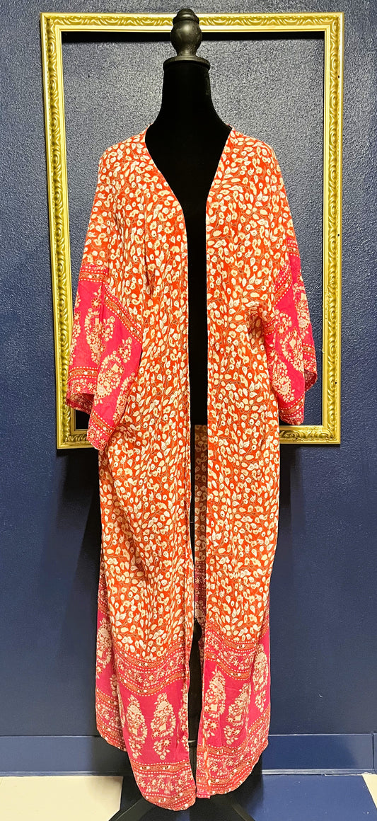 Sheer Floral Kimono