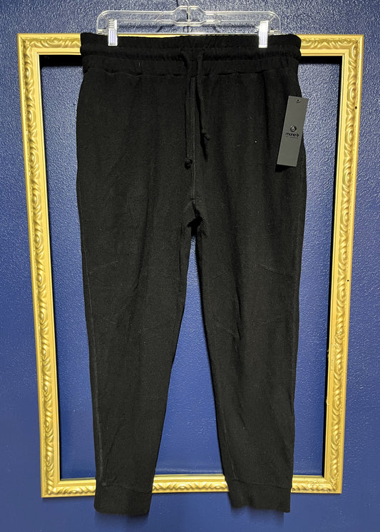 Mono B Black Thick Ribbed Sweatpants