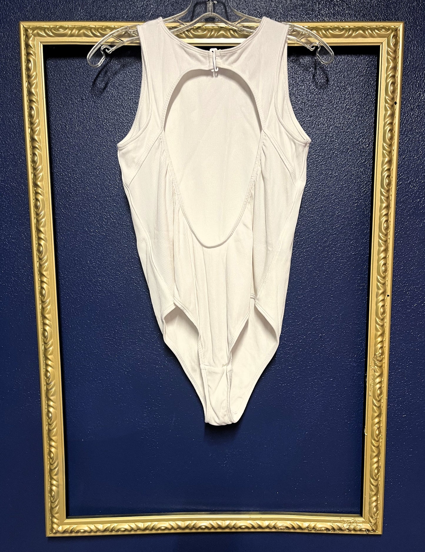 Cacique White Keyhole Bodysuit