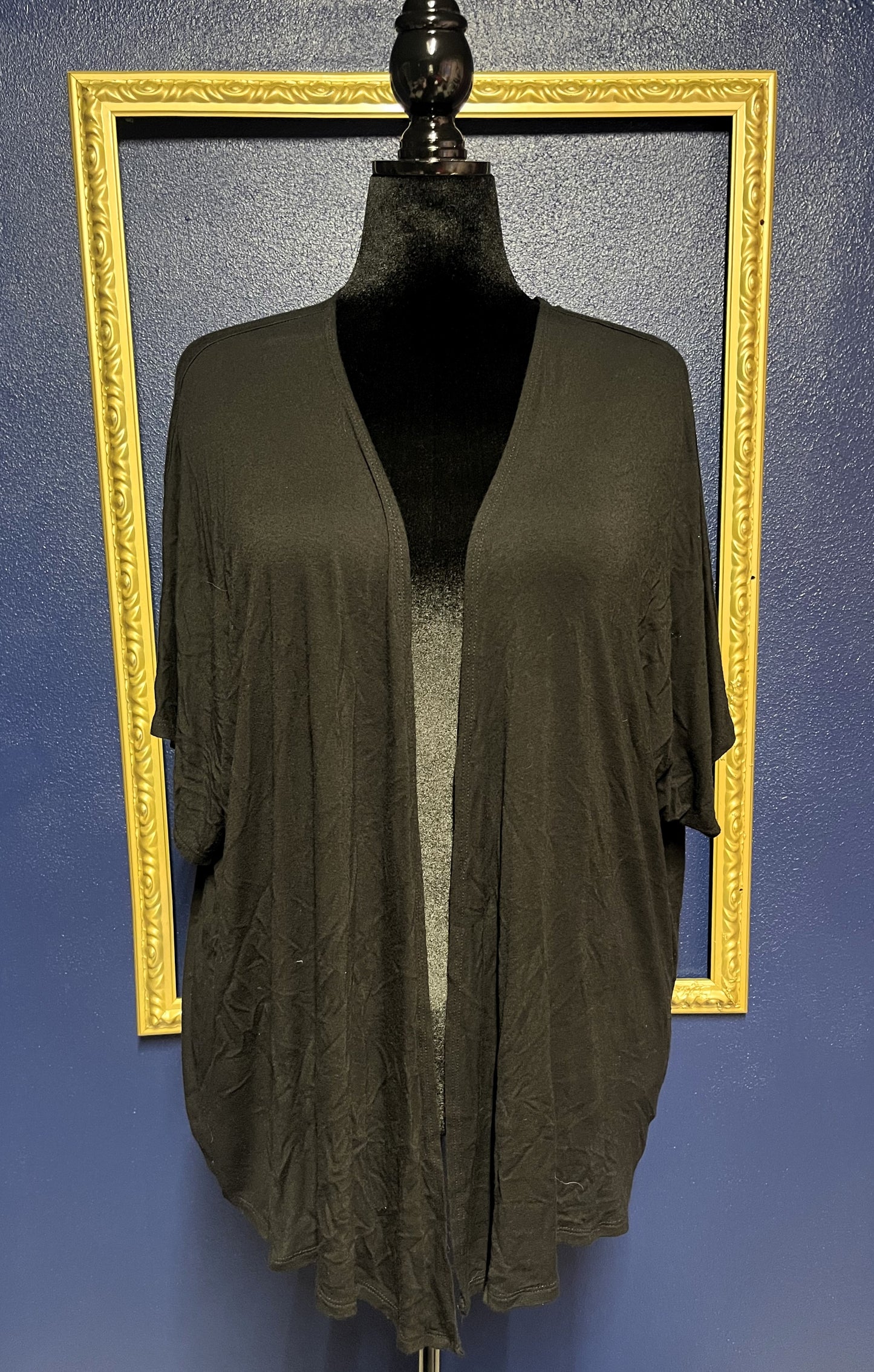 Made by Johnny Black Jersey Knit Kimono
