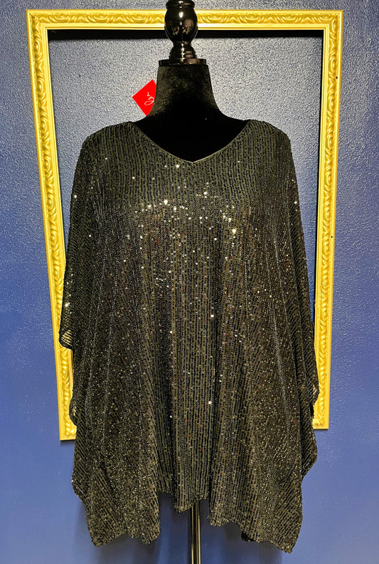 Jess Lea Black Sequin Top