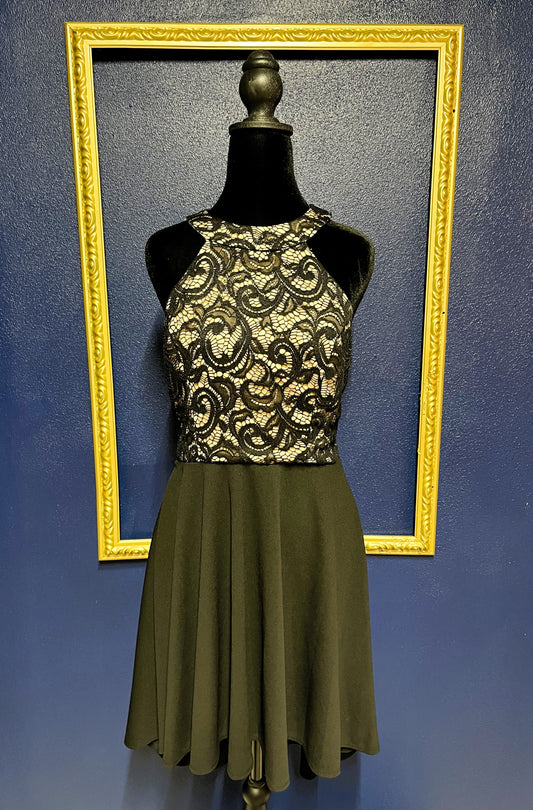B. Smart Black Lace Cocktail Dress