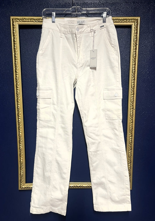 Judy Blue White High Waist Cargo Jeans
