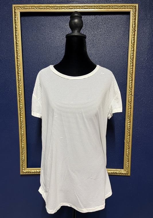 Mono B White Stripe Athletic Top