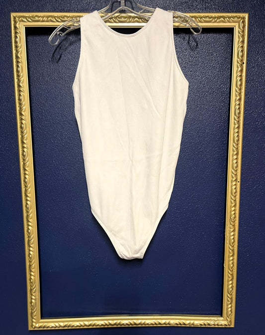 Cacique White Keyhole Bodysuit