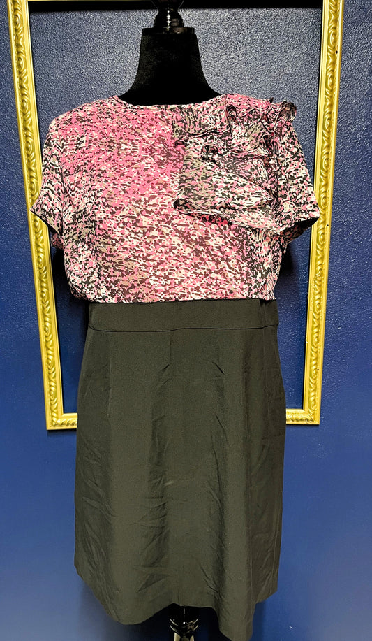 Shelby & Palmer Pink and Black Ruffled Dress